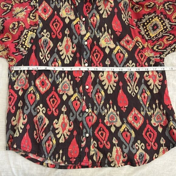 Anthropologie Forever That Girl Top Western Boho Pearl  Blouse Size XS - Picture 7 of 8